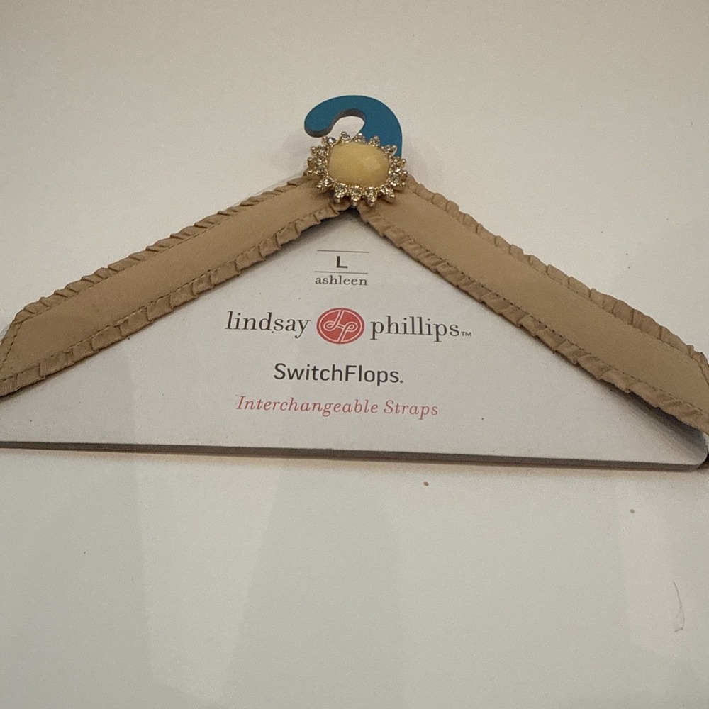 Lindsay Phillips SwitchFlops Straps Ashleen Tan Ruffled Interchangeable Straps L